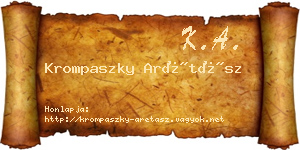 Krompaszky Arétász névjegykártya